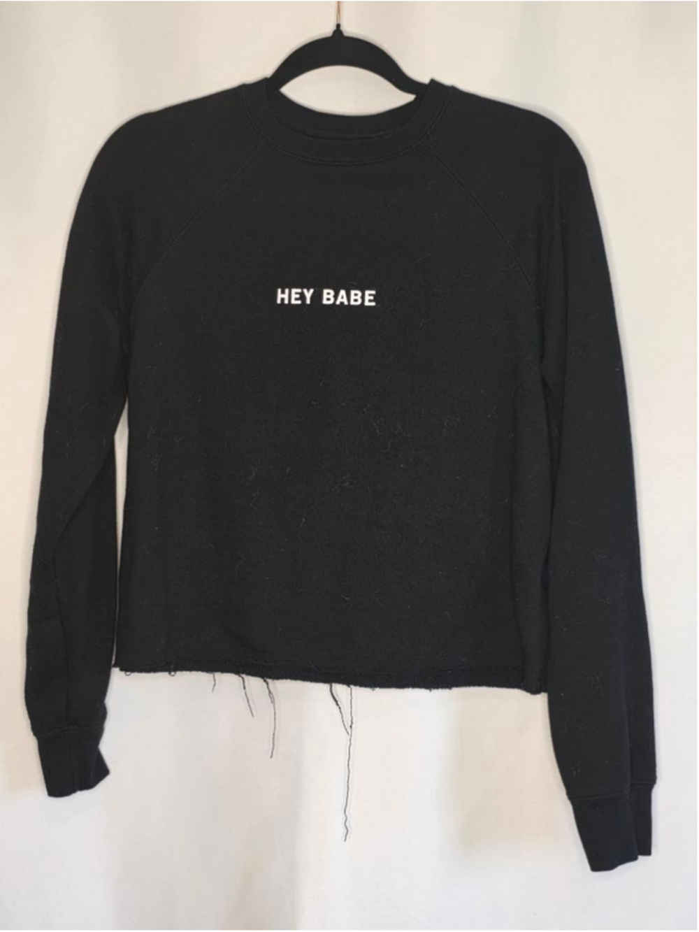 Brunette The Label Black Cropped Sweatshirt XS